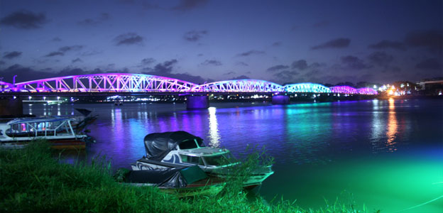 Truong Tien Bridge night view